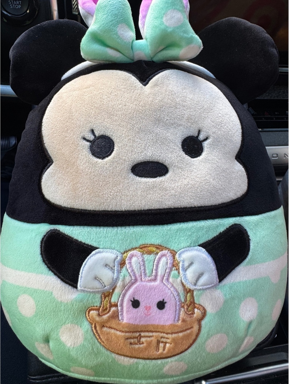 Disney Squishmallow Minnie Mouse Easter Bunny Ears Dots